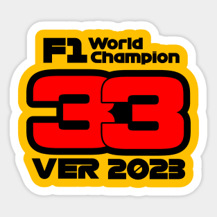 Max Verstappen 33 2023 Sticker